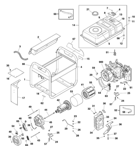 Part Location Diagram of 707958 Briggs and Stratton STATOR